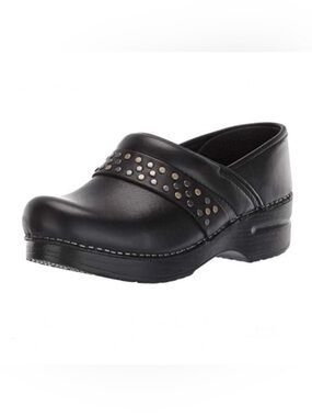 Dansko Studded Leather Pavan Clog Mules Shoes Size 36